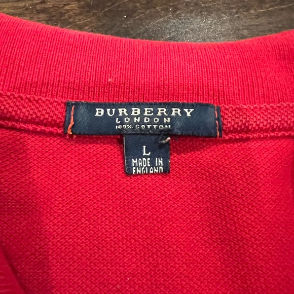 Red Burberry Polo Men’s Large - Picture 6 of 6